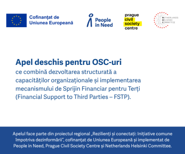 Apel deschis pentru organizațiile societății civile (OSC) de la firul ierbii din Republica Moldova