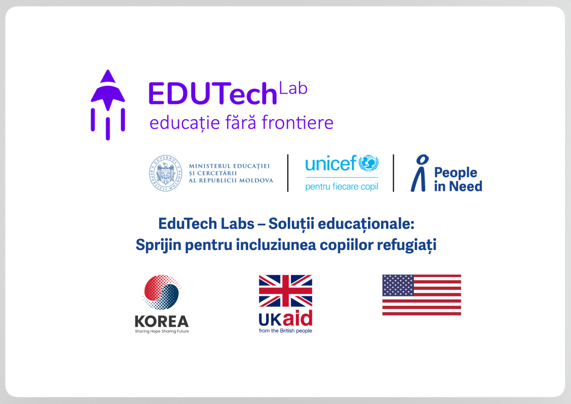 EduTech Labs – Soluții educaționale: Sprijin pentru incluziunea copiilor refugiați
